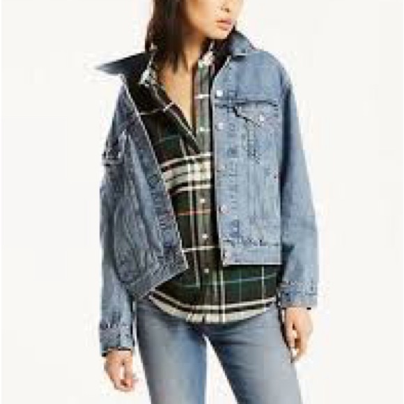 Levi’s Ex Boyfriend Trucker Jacket in Dream of Life - Picture 1 of 4